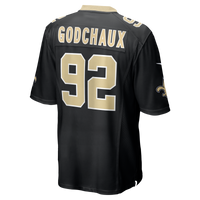New Orleans Saints Davon Godchaux Black Team Game Jersey