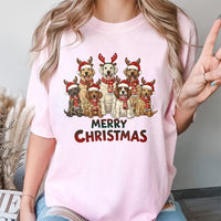 Reindeer Puppy Christmas Shirt, Merry Christmas Dogs T-Shirt, Adorable Dog Lover Graphic Tee, Christmas Dogs Shirt, Dog Mom Winter Present