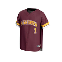 #1 Minnesota Golden Gophers Lightweight Collegiate Baseball Fashion Jersey - Maroon