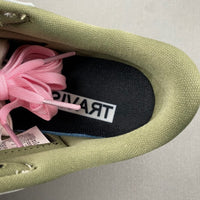 Low Top Sneakers, White Black Green Colorway, Lace Up Design, Casual Gift for Sneaker Fans