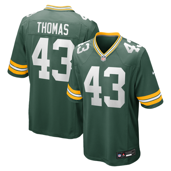 Green Bay Packers Kiondre Thomas Green Game Player Jersey