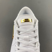Low Top Sneakers, White Gold Colorway, Lace Up Design, Casual Gift for Sneaker Fans