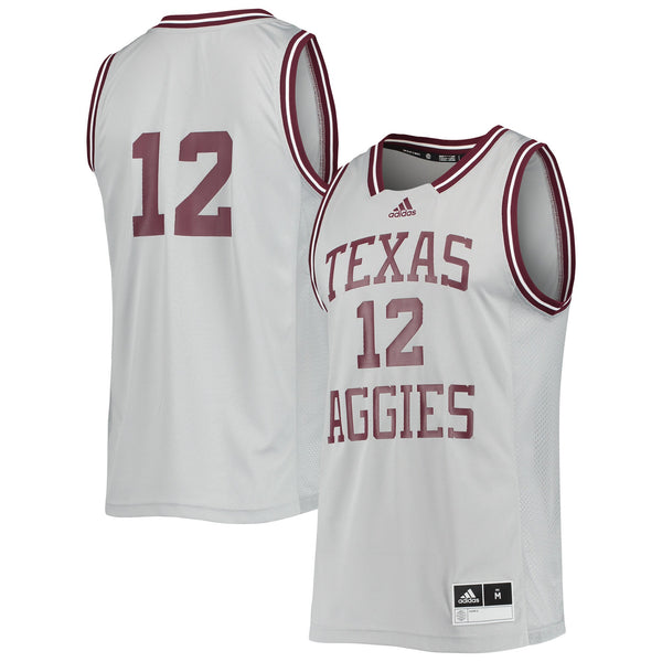 #12 Texas A&M Aggies Reverse Retro Jersey - Gray