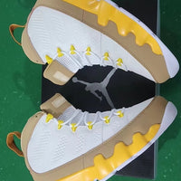 High Top Sneakers, White Beige Yellow Colorway, Lace Up Design, Casual Gift for Sneaker Fans