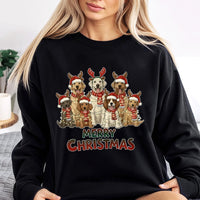 Festive Puppy Holiday Crewneck, Merry Christmas Dogs Sweatshirt, Adorable Dog Lover Christmas Sweatshirt, Winter Pet Mom Pullover Present