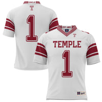 #1 Temple Owls Endzone Football Jersey - White