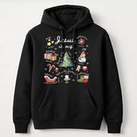 Religious Bible Verse Holiday Sweatshirt, Jesus Is My Christmas Hoodie, Faith Christian Xmas Pullover, Nativity Story Present for Women