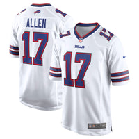 Buffalo Bills Josh Allen White White Game Player Jersey