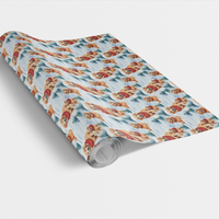 Festive Winter Dog Gift Wrap, Golden Retriever Christmas Wrapping Paper, Holiday Golden Retriever Wrapping Paper Roll, Xmas Dog Lover Wrap