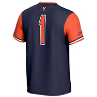 #1 Virginia Cavaliers Lightweight Softball Jersey - Navy