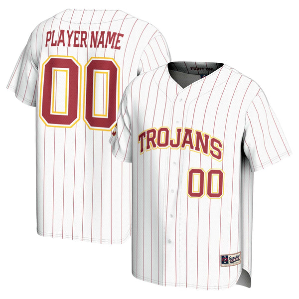 USC Trojans NIL Pick-A-Player Baseball Lightweight Jersey - White