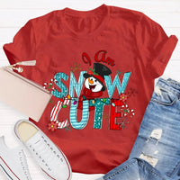 Humorous Holiday Lights Graphic Tee, Snow Adorable Snowman Christmas Shirt, Retro Winter Snowman T-Shirt, Adorable Xmas Party Shirt