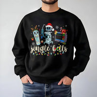 Jingle Bells Medical Equipment Crewneck, Christmas Nurse Sweatshirt, Adorable RN Holiday Sweater, Hospital Staff Graphic Pullover, Nurse Present