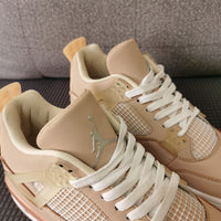 Retro Basketball Shoes, Tan Colorway, Lace Up Design, Casual Gift for Shoe Lovers
