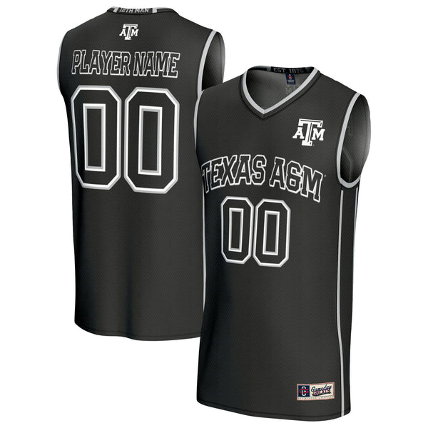 Texas A&M Aggies Lightweight Collegiate Basketball NIL Pick-A-Player Fashion Jersey - Black