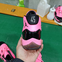 High Top Sneakers, Black Red Pink Colorway, Lace Up Design, Casual Gift for Sneaker Fans