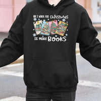 Bookish Tree Graphic Hoodie, Book Lover Christmas Hoodie, Librarian Holiday Hoodie, Comfy Reader Sweatshirt, Bookworm Xmas Present Pullover