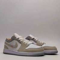 Low Top Sneakers, Light Gray Pink Colorway, Lace Up Design, Casual Gift for Sneaker Fans