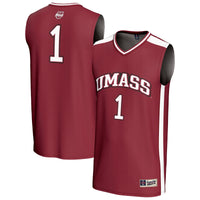 #1 UMass Minutemen Lightweight Basketball Fashion Jersey - Maroon