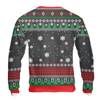 Bigfoot Ugly Christmas Sweater, Merry Christmas Ya Filthy Humans Sweatshirt, Humorous Sasquatch Holiday Crewneck, Retro Winter Graphic Pullover