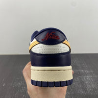 Retro Low Top Sneakers, White Yellow Purple Colorway, Lace Up Design, Casual Gift for Sneaker Fans