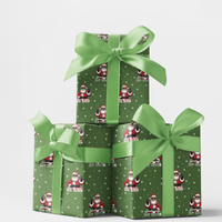 Cool Santa Claus Wrapping Paper, Santa Peace Sign Christmas Wrapping Paper, Retro Holiday Gift Wrap, Festive Xmas Present Wrapping Paper