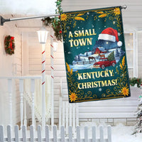Red Truck Farm Scene Yard Flag, Kentucky Christmas Garden Flag, Small Town Holiday Double Sided Outdoor Flag, Winter Lawn Decor Present