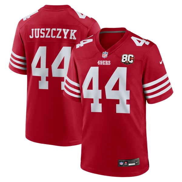 San Francisco 49ers Kyle Juszczyk Scarlet 80th Anniversary Game Jersey