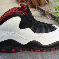 High Top Sneakers, White Black Red Colorway, Lace Up Design, Casual Gift for Sneaker Fans