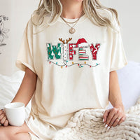 Festive Reindeer Antlers Shirt, Hubby Christmas T-Shirt, Matching Couple Holiday Tee, Christmas Husband Graphic T-Shirt, Present for Husband
