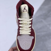 Mid Top Sneakers, White Red Colorway, Lace Up Design, Casual Gift for Sneaker Fans