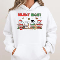 Veterinary Christmas Hoodie, Silent Night Vet Med Hoodie, Vet Tech Hooded Sweatshirt, Humorous Vet Student Pullover Hoodie, Xmas Present for Vet