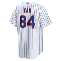 New York Mets Jefry Yan White Home Replica Jersey