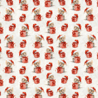 Adorable Mouse Holiday Gift Wrap Roll, Santa Mice Christmas Wrapping Paper, Festive Animal Xmas Wrapping Paper, Whimsical Kids Present Wrap