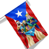 Los Tres Reyes Magos Yard Flag, Three Kings Puerto Rico Flag Garden Flag, Puerto Rican Christmas Outdoor Flag, Double-Sided Lawn Decor