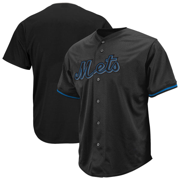 New York Mets Black Big & Tall Pop Fashion Jersey