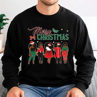 African American Holiday Sweatshirt, Black Girl Magic Christmas Sweatshirt, Melanin Queen Winter Sweatshirt, Comfy Sisterhood Crewneck