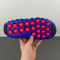 Slides, Royal Blue Red Colorway, Slip On Design, Casual Gift for Shoe Lovers