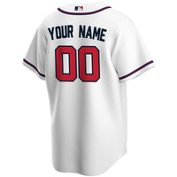 Atlanta Braves White Home Replica Custom Jersey