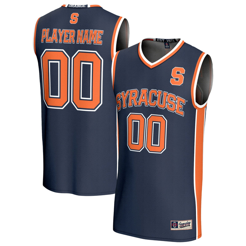 Syracuse Orange Lightweight Collegiate Basketball NIL Pick-A-Player Fashion Jersey - Navy