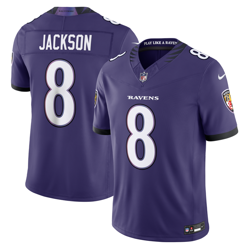 Baltimore Ravens Lamar Jackson Purple Team Stitched Limited Jersey