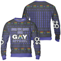 LGBTQ Pride Ugly Christmas Sweater, Don We Now Our Gay Apparel Sweatshirt, Gay Pride Holiday Sweatshirt, Rainbow Xmas Crewneck Sweatshirt