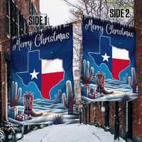 Lone Star Holiday Yard Flag, Texas Merry Christmas Y'all Garden Flag, Double Sided Winter Lawn Flag, Southern Decor Present