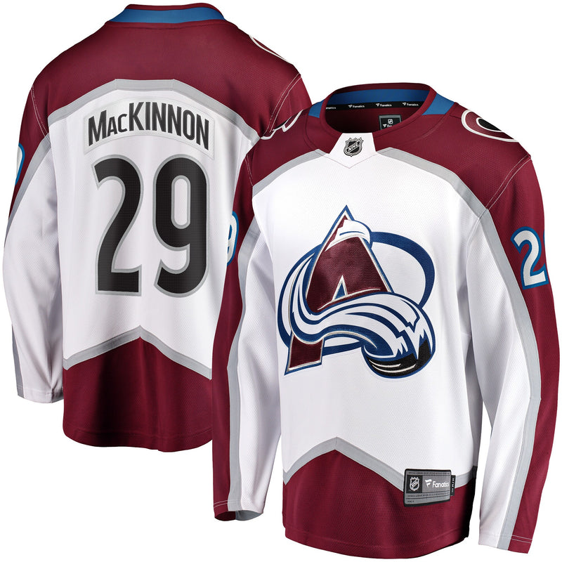 Colorado Avalanche Nathan MacKinnon White Breakaway Jersey