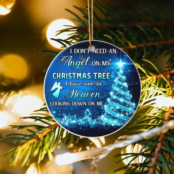 Remembrance Christmas Ornament, Angel in Heaven Memorial Ornament, Bereavement Tree Ornament, Ceramic Sympathy Keepsake, Loss