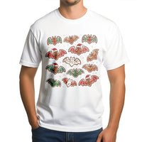 Adorable Spooky Creepmas Graphic Tee, Gingerbread Bat T-Shirt, Gothic Christmas Cookie T-Shirt, Alternative Pastel Goth Xmas Holiday Top
