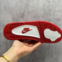 Mid Top Sneakers, Red Colorway, Lace Up Design, Casual Gift for Sneaker Fans