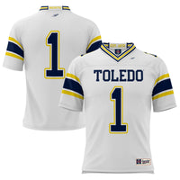 #1 Toledo Rockets Endzone Football Jersey - White