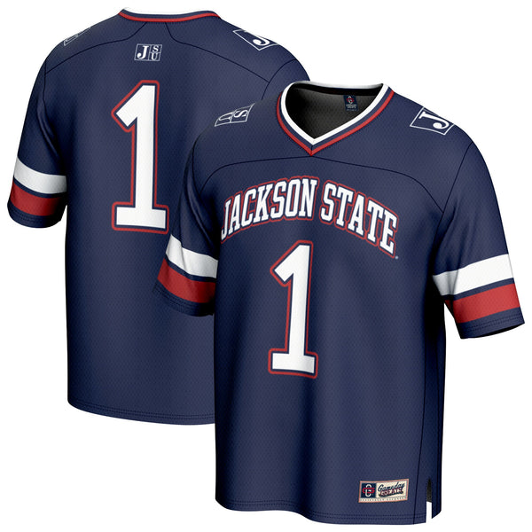 #1 Jackson State Tigers Collegiate Football Fashion Jersey - Royal
