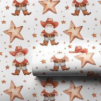 Western Watercolor Santa Gift Wrap, Cowboy Santa Christmas Wrapping Paper, Rustic Country Holiday Wrapping Paper, Western Xmas Gift Wrap